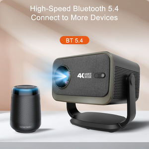 Proyector LED Inteligente P20Plus 1080P 500 ANSI Lúmenes Android 13 Enfoque Automático 32GB 4K Tiro Corto Cine en Casa para Exteriores EE. UU. - Product Image 1