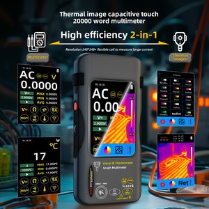 Caméra thermique SH7 avec multimètre, écran TFT 3,98'', caméra infrarouge 25Hz, 15 palettes thermiques, testeur TRMS à auto-étalonnage - Product Image 3