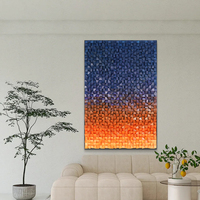 Décoration murale moderne sur mesure, sculpture en bois massif 3D, mosaïque artisanale, incrustation, peinture à la main, décoration murale, peinture