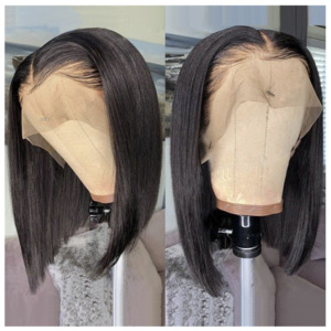 सस्ते पेरू 613 गोरा रंगीन बॉब विग, कच्चे कुंवारी पारदर्शी Hd पूर्ण फीता मानव बाल विग, 100% बॉब विग मानव बाल फीता सामने - Product Image 5