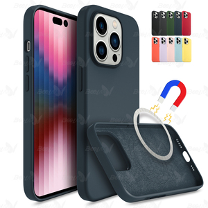 เคสซิลิโคนแม่เหล็กแท้ 100% สำหรับชาร์จไร้สาย สำหรับ iPhone 12 14 Pro Max สินค้าพร้อมส่งจำนวนมาก - Product Image 2