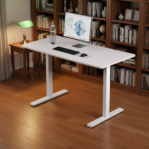 Bureau debout électrique moderne à moteur unique, cadre <span class=keywords><strong>de</strong></span> bureau réglable en hauteur à colonne inversée à 2 niveaux, base motorisée assis-debout - Product Image 1