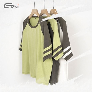 เสื้อยืดลำลองแขนแร็กแลน200Gsm ้ำหนักเบาสำหรับผู้ชายเสื้อยืดผ้าฝ้าย100% ไซส์ใหญ่พิเศษพิมพ์โลโก้ได้ตามต้องการ - Product Image 5