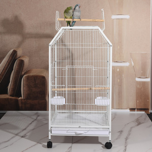 Büyük ölçekli altıgen papağan Villa kuş evi basit lüks Modern klasik anti-fuzz toz Phoenix kafes seti nefes kafes - Product Image 4