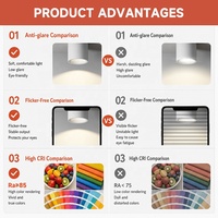 Spot LED COB de plafond à montage en surface, en aluminium, étanche, de qualité supérieure, pour salle de bain, garage, usage commercial, 12W, 20W, 30W, 35W, 40W, 55W
