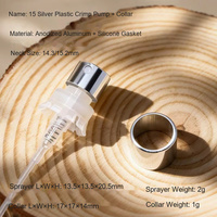 Nouvelle bouteille vide de parfum en verre transparent de 15 mm avec filetage, forme personnalisée, par l'usine Hongyuan, modèle HYXH2040, cinq couches