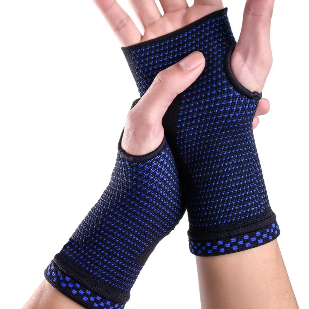 Màu Xanh Đen Nén Cổ Tay Tay Palm Hỗ Trợ Brace Tay Áo Để Bảo Vệ Thể Thao Carpal Tunnel Pain Relief Với CE ISO