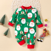 Barboteuse de noël pour nouveau-né, salopette en coton, Costume de noël, tenue de cerf, combinaison à capuche, pyjama mignon, tout-petits, collection