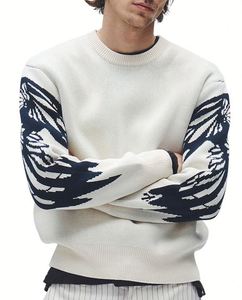 Pull-over confortable à col ras du cou en tricot de coton de haute qualité pour hommes - Product Image 1