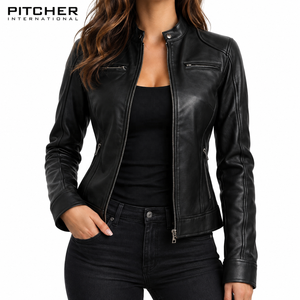 Ventes en gros de vestes en cuir pour femmes, fournisseur en gros pour les boutiques américaines, vestes en cuir véritable pour femmes, OEM - Product Image 1