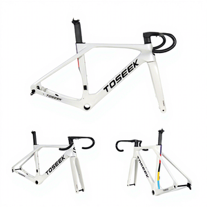 Cadre de vélo de route en carbone TOSEEK 700C*32C, frein à disque, câblage interne complet, axe traversant BBT47, cadre de vélo de route léger - Product Image 1