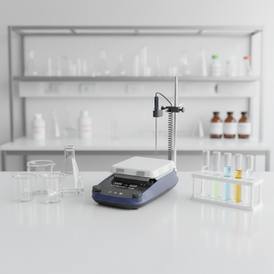 Agitateur magnétique puissant de laboratoire 550c 20L avec contrôle numérique LCD 7 pouces et minuterie pour agitation de liquides visqueux - Product Image 5