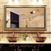 Miroir mural rectangulaire décoratif vintage pour la décoration de la maison avec cadre PS pour la chambre à coucher et la salle à manger