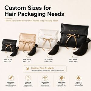 Pochette en satin de qualité supérieure avec fermeture à ruban pour lingerie, sac de luxe pour la vente au détail avec faible MOQ et logo personnalisé - Product Image 5