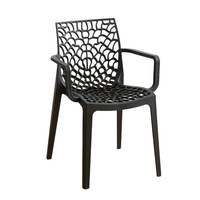 Chaise d'extérieur ajourée pour adulte, avec dossier, moderne et minimaliste, empilable, en plastique épaissi, pour la maison et les loisirs, Chine