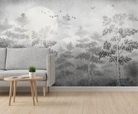 Papier peint moderne de luxe écologique ignifugé grand format Animal spatial Papier peint pour enfants Salons et maisons d'enfants