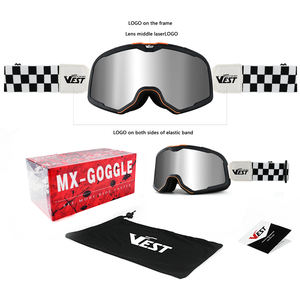 Mx908 रेट्रो विंटेज मोटरसाइकिल गोगल्स विंडप्रूफ 100% uv संरक्षण कस्टम ओम मोटोक्रॉस गोगल - Product Image 4