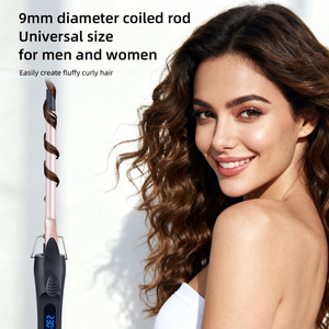 Rizador de Pelo de 9mm con Barril Delgado, Temperatura Ajustable, Cerámico, Anti-Quemaduras, para Peinado de Lana y Rizos en el Hogar - Product Image 4
