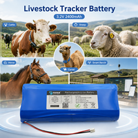 Pack de batteries LiFePO4 3.2V 24Ah rechargeable pour traceur GPS de bétail, collier intelligent pour bovins et ovins, ranch intelligent