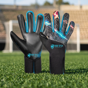Gants de gardien de but professionnels – Contact palmaire en latex, dos en silicone injecté, coupe Meduis, sangle amovible, enveloppe de pouce - Product Image 2