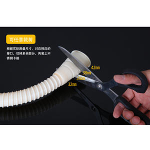 Tuyau de vidange universel pour machine à laver, 32mm, 35mm, 38mm, 42mm, tuyau flexible étendu avec pince pour usage domestique - Product Image 1