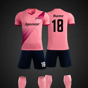 Ropa de equipo de impresión gratuita, nuevo modelo deportivo personalizado barato, los últimos diseños de camisetas de fútbol, uniforme de fútbol