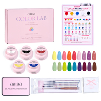 Kit de Peinture Gel Ombré Rose Cristal 15g – Vegan, Non Toxique, Écologique, Sans HEMA ni TPO – Vernis Gel UV pour Ongles DIY – Fournitures pour Ongles en Bouteille