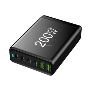 200W GAN Desktop <b>Socket</b> 4USB C+2USB 6 Ports High Power Fast Charger Android Smartphone <b>Universal</b> Travel Wall Charger - Product Image 4