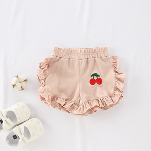 Shorts d'été pour enfants de haute qualité en gros, avec volants et broderies, pour petites filles - Product Image 2