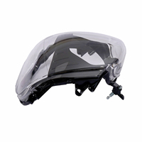 Phare Avant de Moto avec Lentille en Verre Clair Noircissant pour PIAGGIO ZIP100