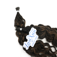 Extensions capillaires Nano Ring bouclées en cheveux humains vierges Remy, pré-bouclées, qualité salon, double tirage, naturelles, douces et soyeuses, en trame, pack