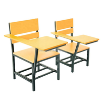 Chaise de formation et d'étude moderne Zoshine avec tablette, siège et dossier en bois, chaise de bureau pour étudiant avec tablette d'écriture