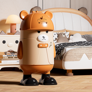 صندوق قمامة بلاستيكي للتخزين المكتبي غطاء قبعة من السيلدر المنزلي صندوق قمامة مزدوج عالي المستوى يمنع الرائحة PP - Product Image 2