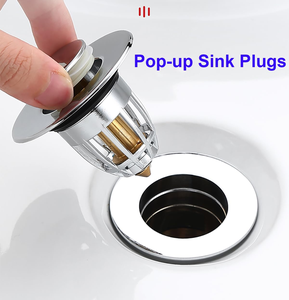 Bouchon de vidange universel anti-odeur pour lavabo, filtre de lavabo, accessoires de vidange, dispositif de retenue universel à pression pour tuyau d'évacuation - Product Image 4