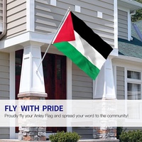 Drapeau national palestinien personnalisé 90x150cm 3x5 pieds 100% polyester intérieur/extérieur double face rouge noir vert blanc