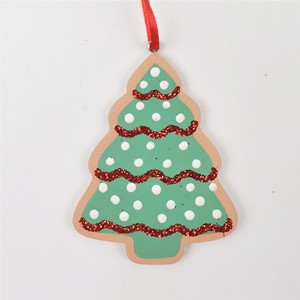 Décorations en bois 2022 nouvelles Mini ornements de noël en bois décoration d'arbre de noël en bois panneaux suspendus - Product Image 2