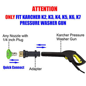 Pour <span class=keywords><strong>Karcher</strong></span> K haute pression 1800psi laveuse Compatible buse pistolet de pulvérisation outil d'économie d'eau pour le nettoyage de voiture <span class=keywords><strong>Auto</strong></span> outils et accessoires - Product Image 5