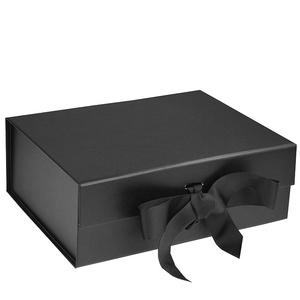 <b>Custom</b> Gift Packaging Box Luxury Cardboard Rigid Flip Folding Magnetic Box for Perfume Package with Ribbon - Product Image 2