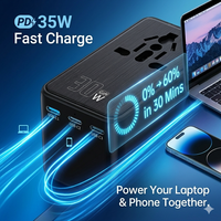 Adaptateur de voyage universel 35W GaN PD pliable, prêt à être expédié, livraison rapide dans le monde entier, adaptateur de voyage pour les voyageurs fréquents