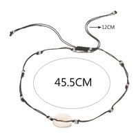 Collar de Conchas Naturales Hecho a Mano, Estilo Boho, Minimalista, con Diseño de Capas y Cuentas, Gargantilla de Conchas Marinas
