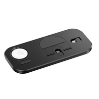 Station de charge sans fil multifonctionnelle en alliage d'aluminium avec horloge numérique et chargeur rapide 15W pour iPhone et ordinateur portable