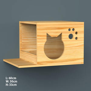 Cadre d'escalade type arbre à chats, en bois massif, bricolage, plateforme murale, tour <span class=keywords><strong>de</strong></span> maison, planche <span class=keywords><strong>de</strong></span> pulvérisation, poste <span class=keywords><strong>de</strong></span> ramassage, trou <span class=keywords><strong>de</strong></span> perceuse, monté au mur - Product Image 6