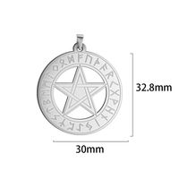 Pendentif Pentagramme Vintage Myshape avec Cercle de Runes, Amulette Nordique en Acier Inoxydable, Breloques pour la Fabrication de Bijoux