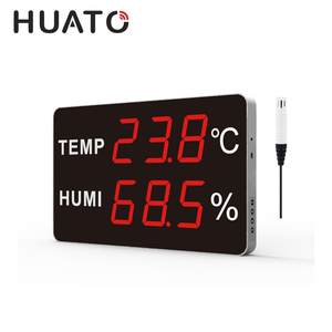 Huato he250a lớn LED hiển thị nhiệt độ cho lưu trữ kho marketthermometer triển lãm lớn LCD thermohygrometer - Product Image 5