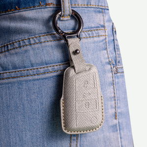 Étui pour clé de voiture en cuir BLA, logo personnalisé, durable, antidérapant, protecteur, imperméable, résistant aux rayures, coque de clé à distance, accessoires pour clés - Product Image 4