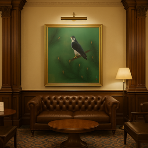 Art mural animal Nihonga vert sans cadre, Yukihiko Kurihara, pour halls d'hôtel, intérieurs d'entreprises, décoration intérieure, culturel - Product Image 3