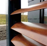 Lames de ventilation motorisées réglables en alliage d'aluminium à profil moderne, stabilisées aux UV, en acier inoxydable durable, pour installation verticale