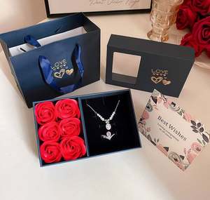 Set de Regalo Romántico de Alta Calidad para Boda, Caja de Regalo con Rosas y Collar, Recuerdos para Invitados del Día de la Boda, Hochzeitsgeschenke - Product Image 5