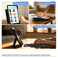 Casing iPad dengan Touchpad, Stand Tablet Lepas Pasang, Tombol Scissor Backlit 78-Key, Koneksi Nirkabel BT Multi Perangkat, Desain Tipis