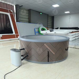 Nueva llegada inflable 1,8 M <span class=keywords><strong>madera</strong></span> Spa baño masaje bañera <span class=keywords><strong>jacuzzi</strong></span> para 4 adultos - Product Image 3